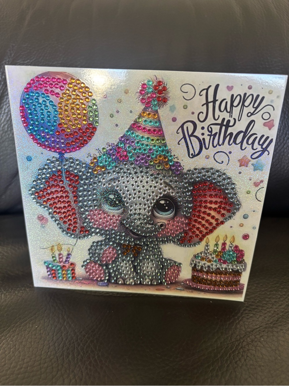 1 Hand Crafted Rhinestone Embellished Animal Birthday Card - Pick 1 (sealed) - Picture 2 of 5